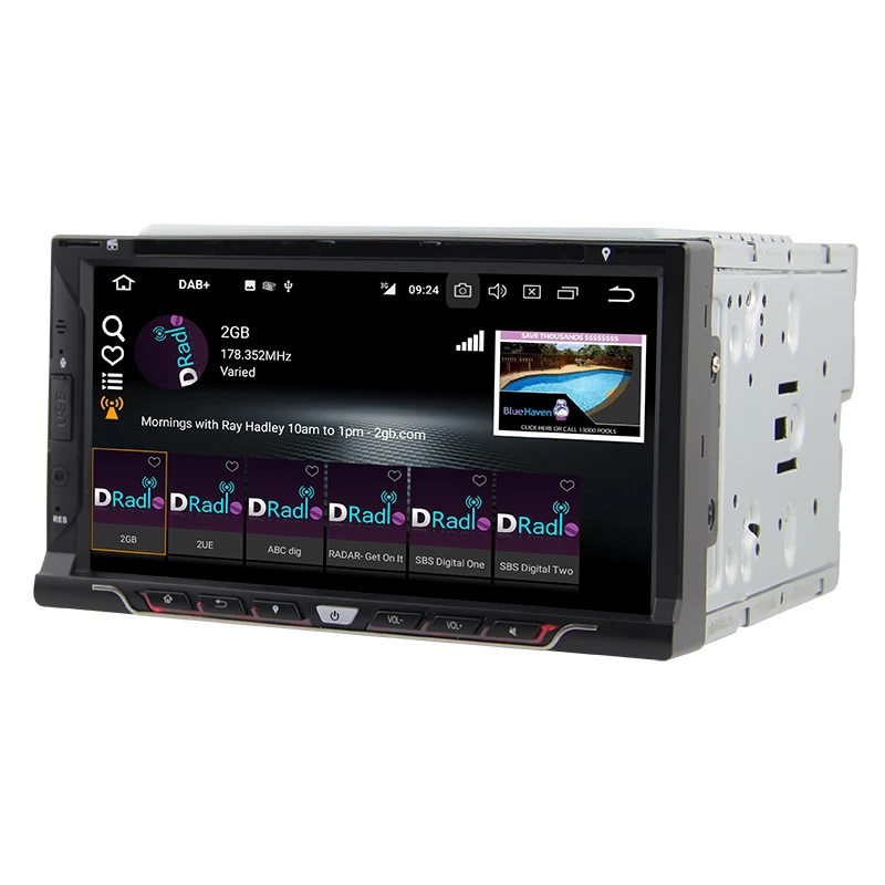 Eunavi 4G 64G DSP Android 10 Автомобильный мультимедийный видео плеер универсальный стерео