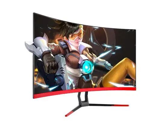 Изогнутый игровой СВЕТОДИОДНЫЙ монитор 22 дюйма 24 27 дюймов 75 Гц Edge-Less AMD FreeSync DisplayPort