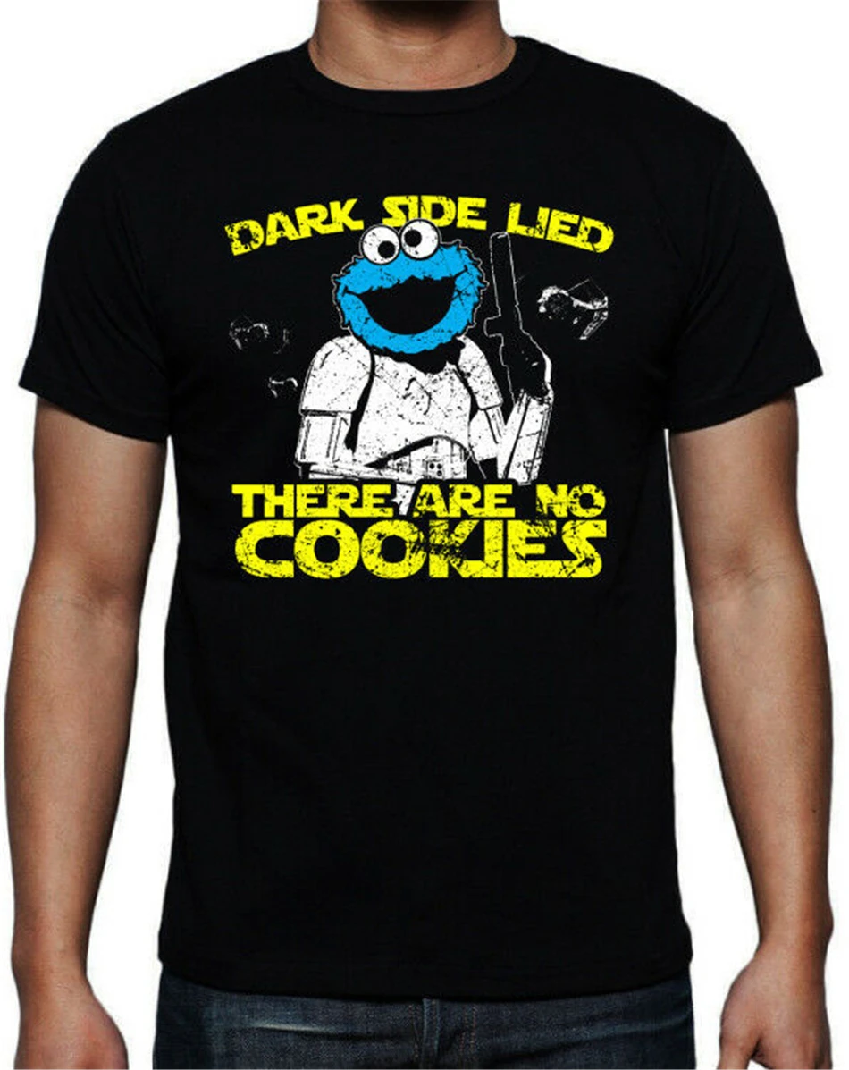 Черная забавная футболка с принтом Звездные войны Темная сторона солгал: Нет