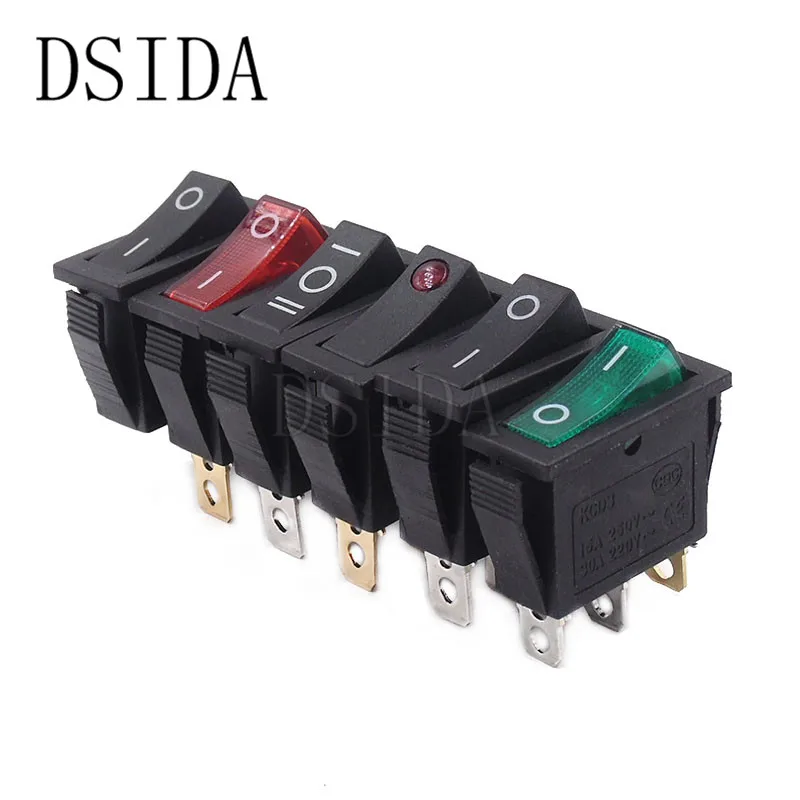 KCD3 клавишный выключатель 2 контактный/3 контактный Электрический светильник с