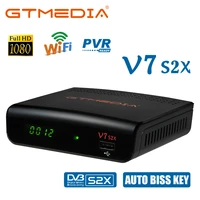 gtmedia v7s2x satellite receiver tv box full hd 1080p dvb s2 s2x with usb wifi support europe spain ccam pk freesat v7s hd