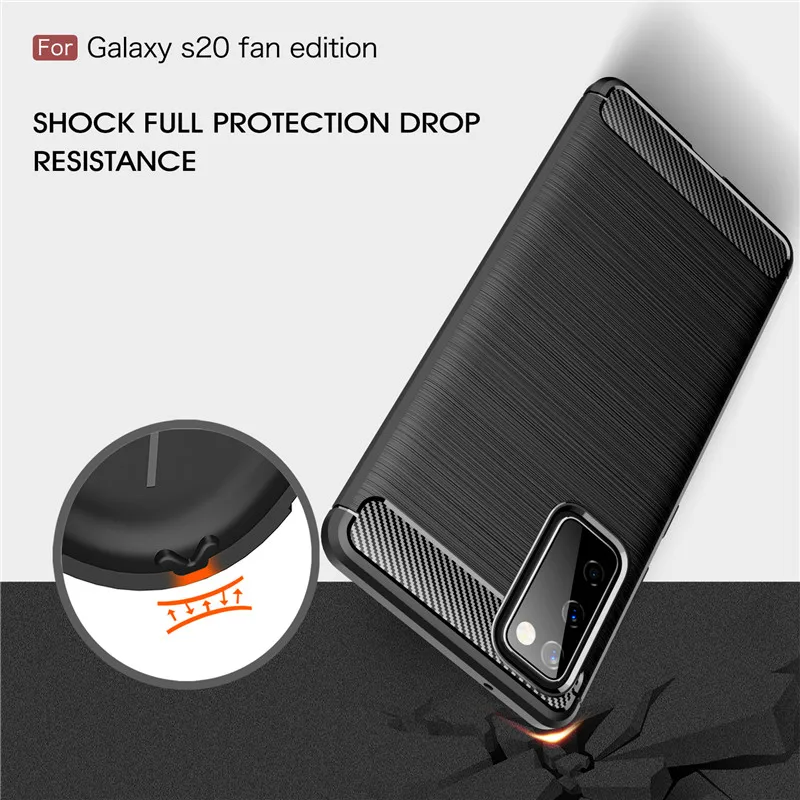 Soft Carbon Fiber Case For Samsung Galaxy S20 FE Case S20 Cover Protective Back Phone Bumper For Samsung Galaxy S20 Funda