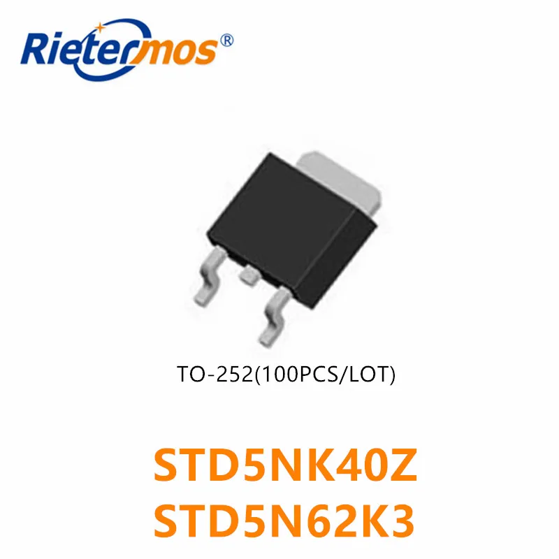 100 шт. STD5N62K3 D5N62K3 5N62K3 5N62 STD5NK40Z D5NK40Z 5NK40Z 5NK40 TO252 оригинал|original| |