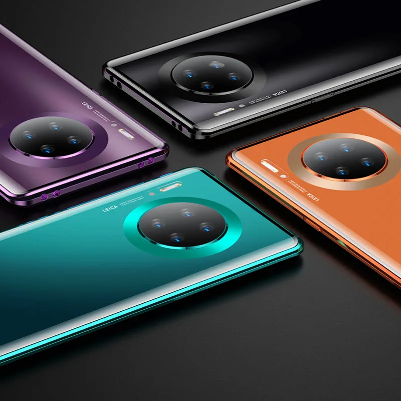 Metal Magnetic Case For Huawei Mate30 Mate20 Pro P40 P30 Honor20 Honor 30S Nova6 SE Nova5 With lens protection ring | Мобильные