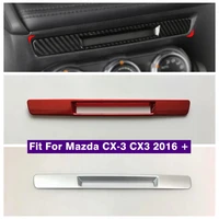 car accessories dashboard instrument panel decoration strip cover trim for mazda cx 3 cx3 2016 2021 red carbon fiber look
