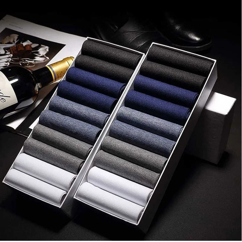 

Носки мужские, шелковые, тонкие, дышащие, 10 пар/Лот