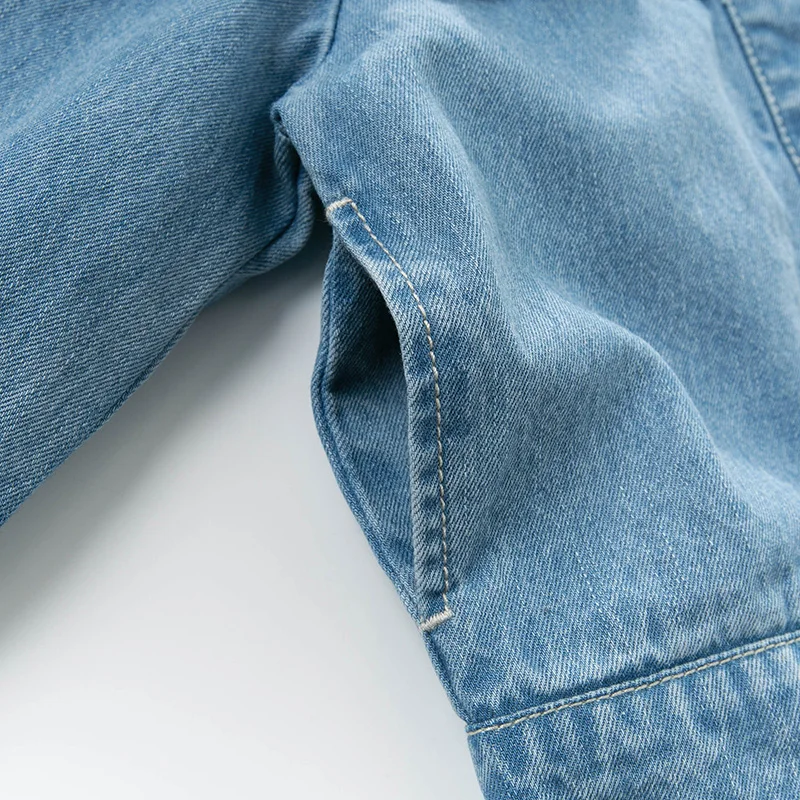 DBS12727 демисезонное пальто для маленьких девочек с цветочным рисунком рюшами и