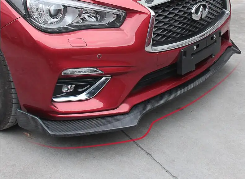Карбоновый передний бампер спойлер автомобильный диффузор подходит для Infiniti Q50