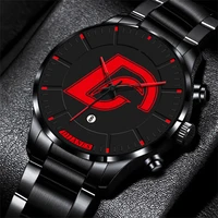 2022 fashion black mens watches stainless steel casual clock men leather sports calendar quartz wrist watch relogio masculino