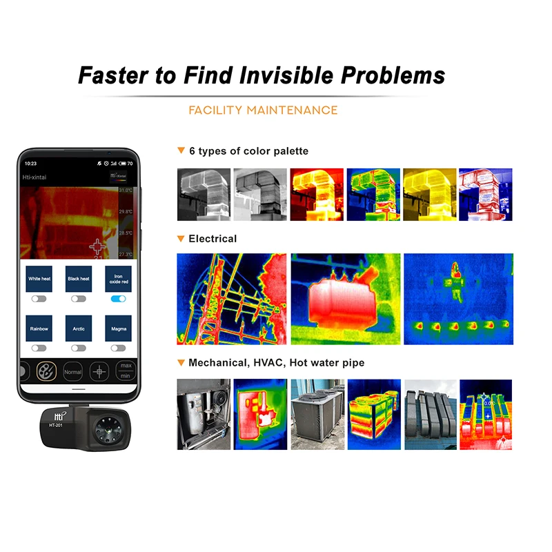 Тепловизионная камера мобильный телефон с поддержкой записи видео и изображений