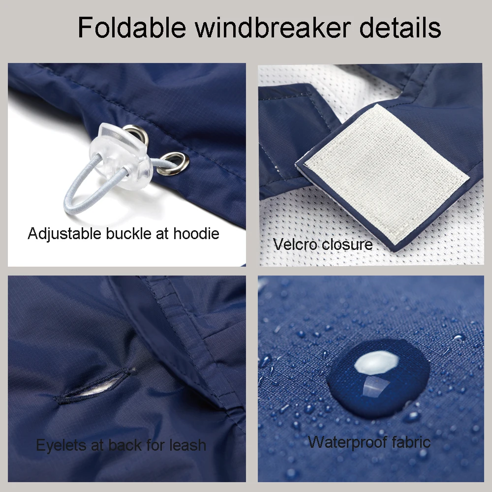 UFBemo Одежда для собак водонепроницаемая ветровка легкая куртка домашних животных