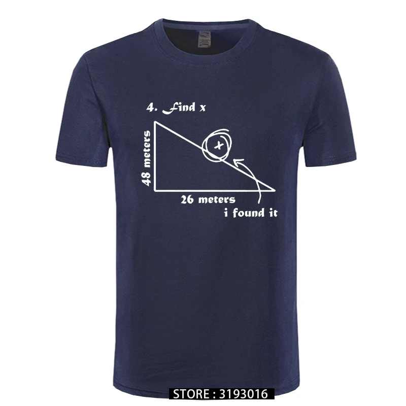 Математические треугольник математика наука Забавный принт Мужская футболка