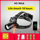 2021 самых мощных ИК Сенсор светодиодные фары Flash светильник 18650 H5 фитиль налобный фонарь USB Перезаряжаемые зум головной светильник фонарь для рыбалки