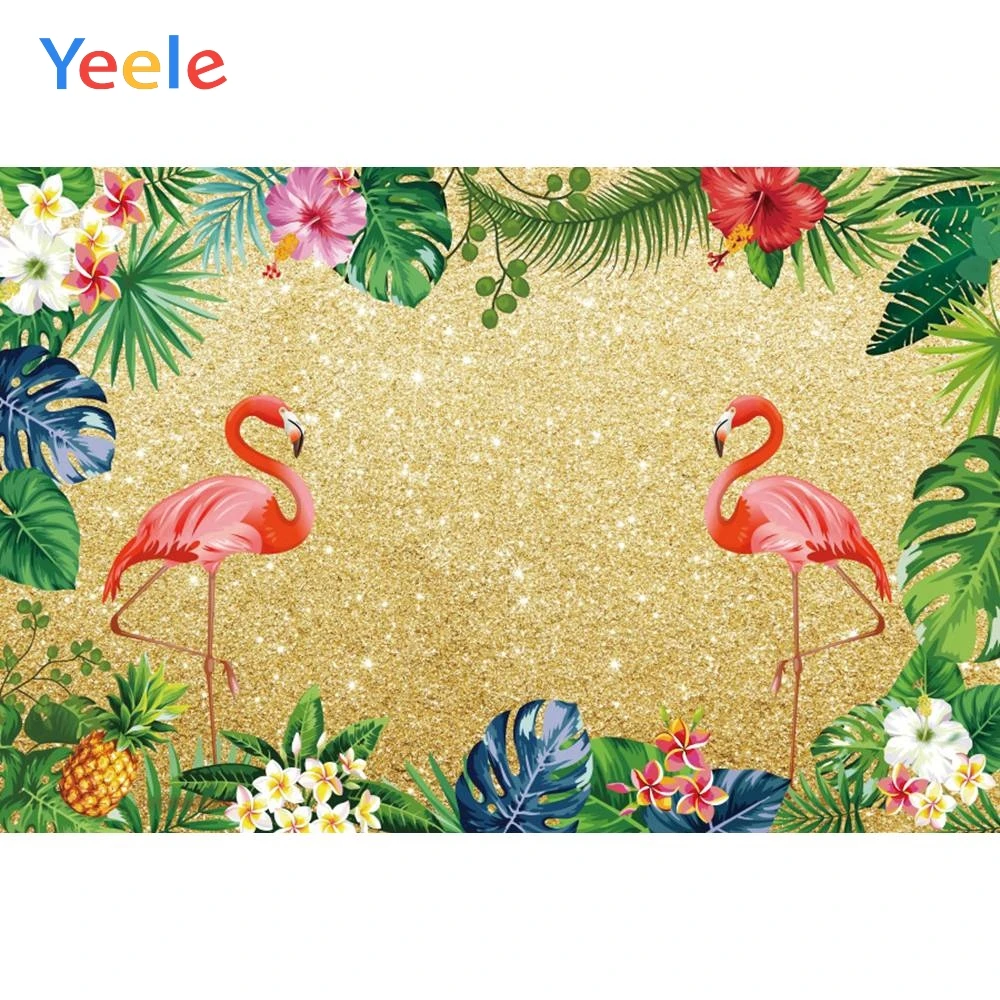 Фоны для фотосъемки Yeele с изображением неба облаков моря пляжа фламинго