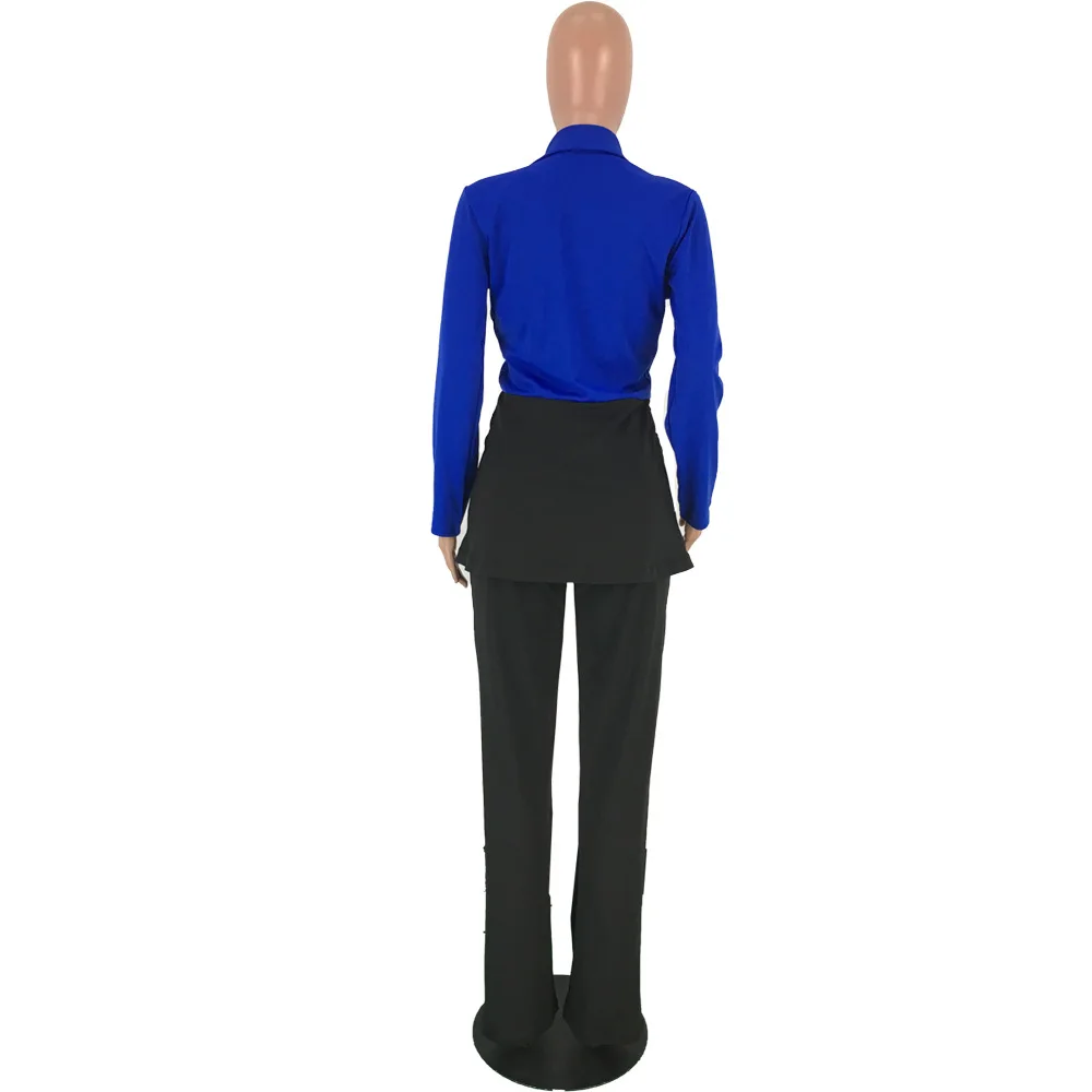 

Spring Winter Women Sets Tracksuits Sexy Notched Full Sleeve Blazers+Pants Suits Office Lady Two Pieces Sets Work Suits