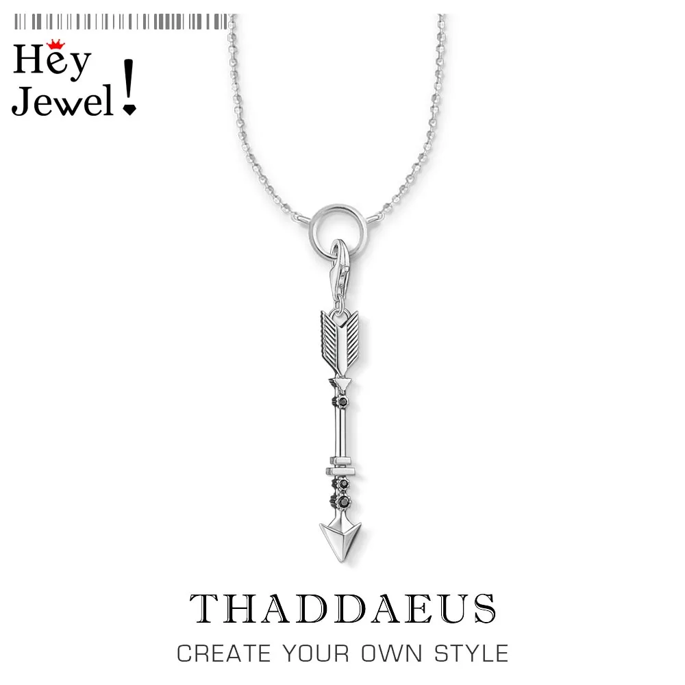 Ожерелье со стрелой и шармами филигранные ювелирные изделия из серебра 2019 пробы