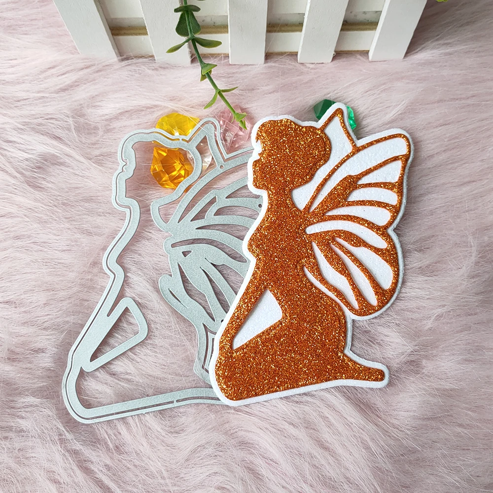 

New Kneel girl Angel Metal Cutting Dies Decorative Scrapbooking Steel Craft Die Cut Embossing Paper Cards Stencils