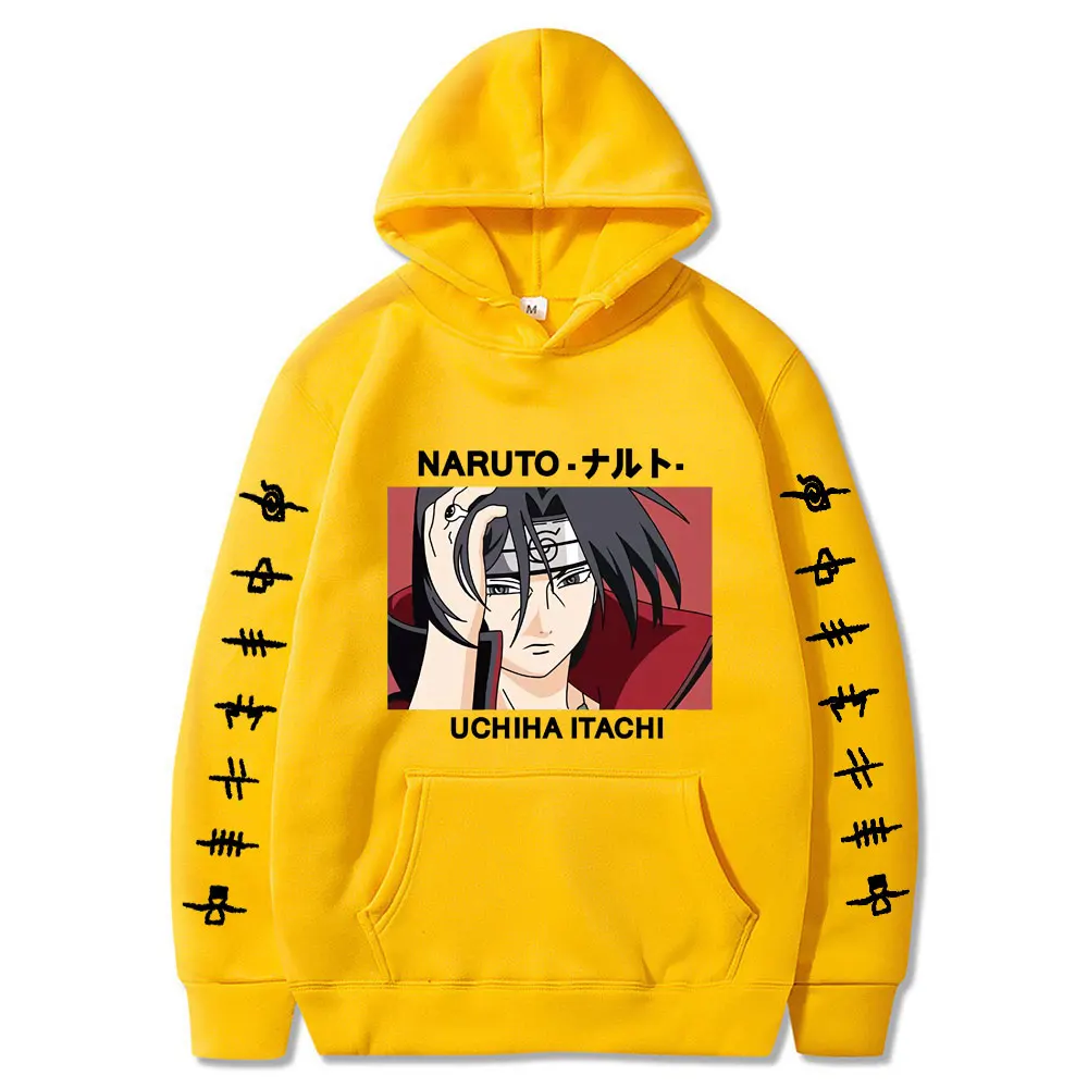 

Naruto Men Hoody Sasuke Male Anime Japanese Sharingan Hip Hop Fleece Casual Men'S Pullover Fashion Harajuku Cool Mens Sweatshirt