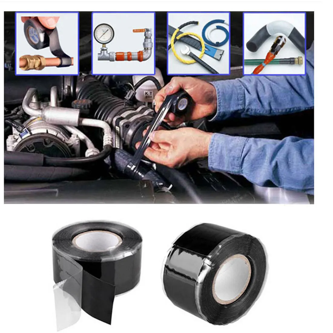 Сверхпрочная водонепроницаемая лента Fiberfix для предотвращения утечек ремонтная