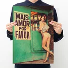 Украшение комнаты Сексуальная Девушка Ретро плакат, крафт-бумага бар кафе украшение Живопись Искусство стикер стены