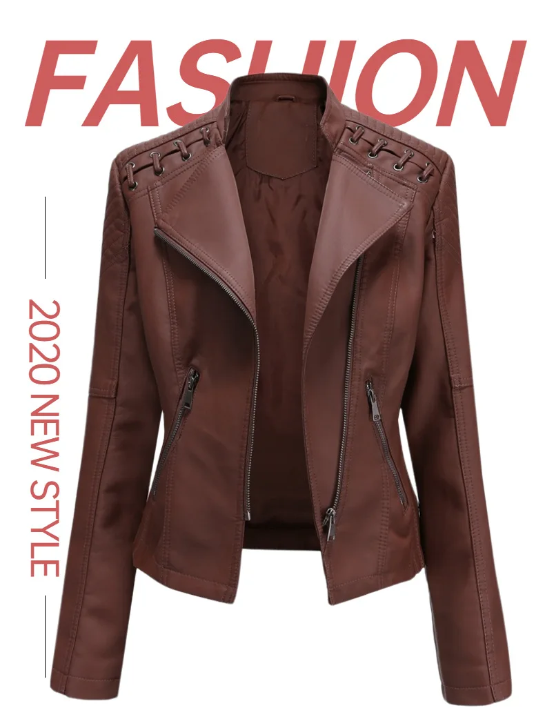 Женская мотоциклетная куртка из ПУ кожи в готическом стиле | одежда