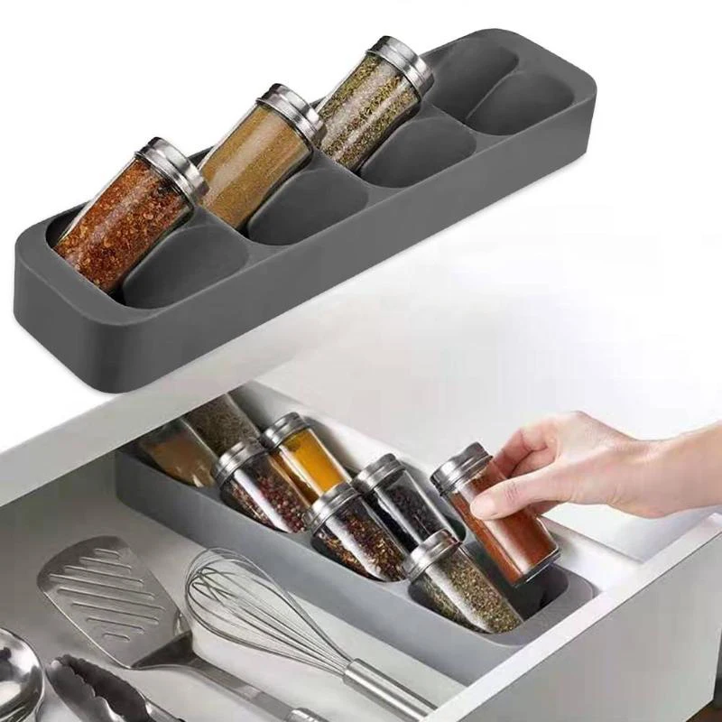 Полка для специй с 8 слотами ящик приправ бутылка кухонный стеллаж хранения