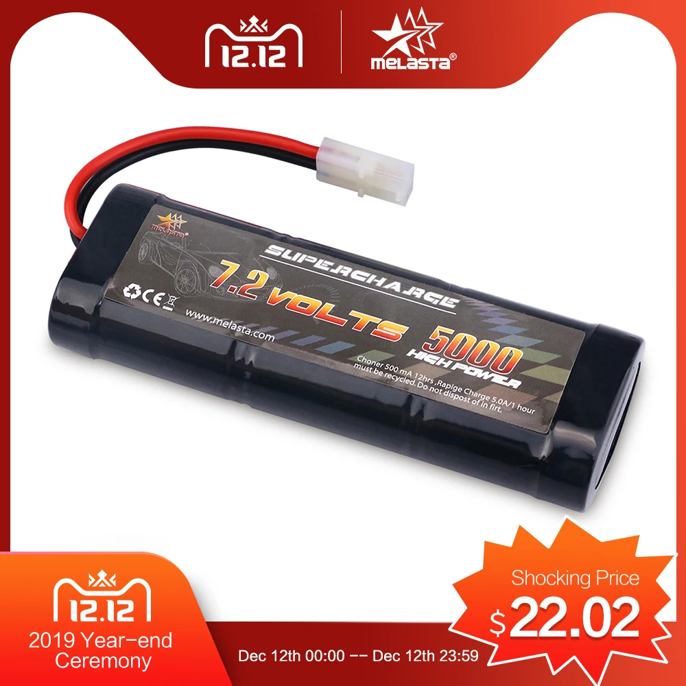 MELASTA 7,2 V 5000mAh NiMH перезаряжаемая RC игрушка батарея с разъемом разряда Tamiya/Banana для RC гоночных автомобилей лодки самолета
