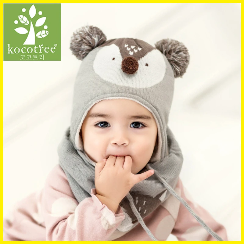 Шапка и шарф Детские Зимние 2 шт./лот для мальчиков девочек | Детская одежда обувь