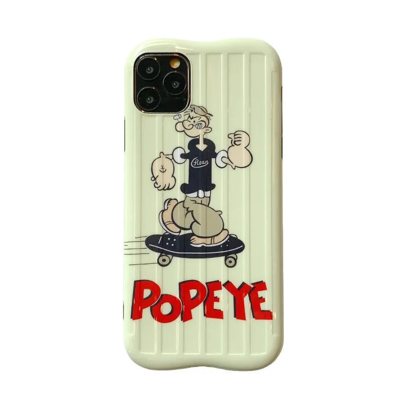 Забавный мультяшный чехол Popeye для iPhone 11 Pro задняя крышка XR XS Max X 7 8 Plus силиконовые