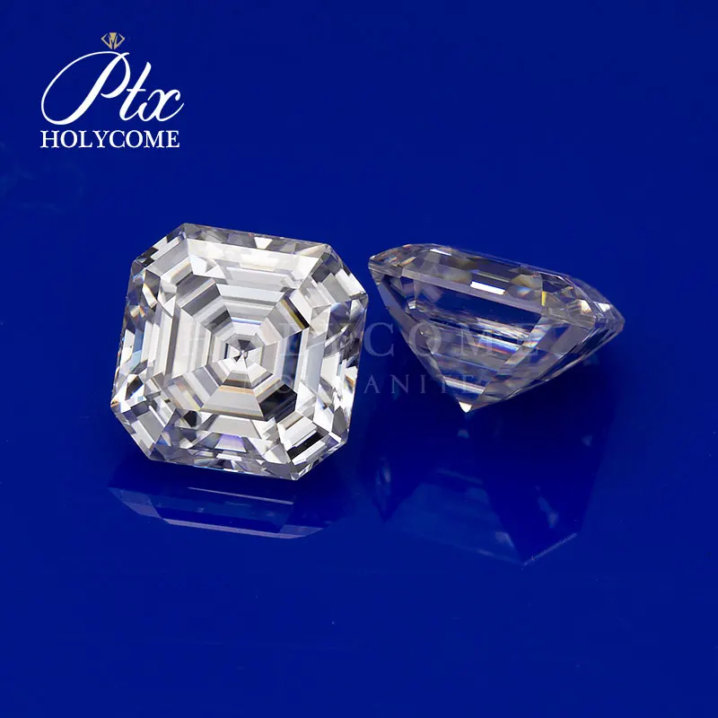 Необычные камни Производство прямые продажи 5 5x5 мм 1ct asscher cut Белый цвет moissanite