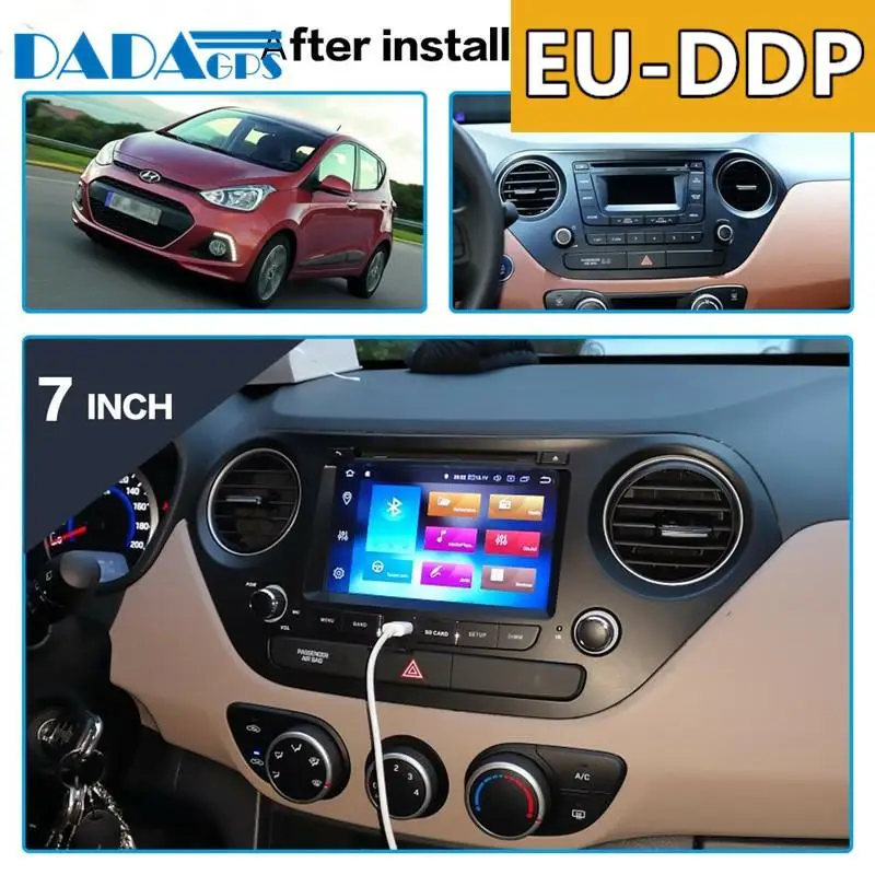 Android 9 0 автомобиля GPS радио мультимедиа головное устройство для Hyundai I10 I-10 2013-2018