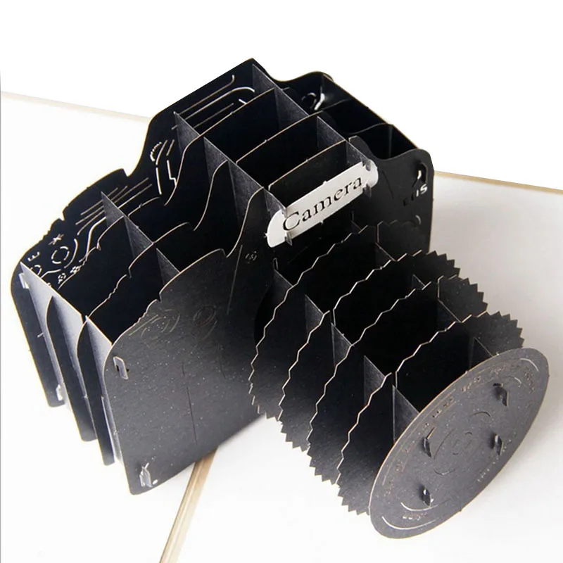 3D всплывающие карты ручной работы SLR камеры с днем рождения День Святого