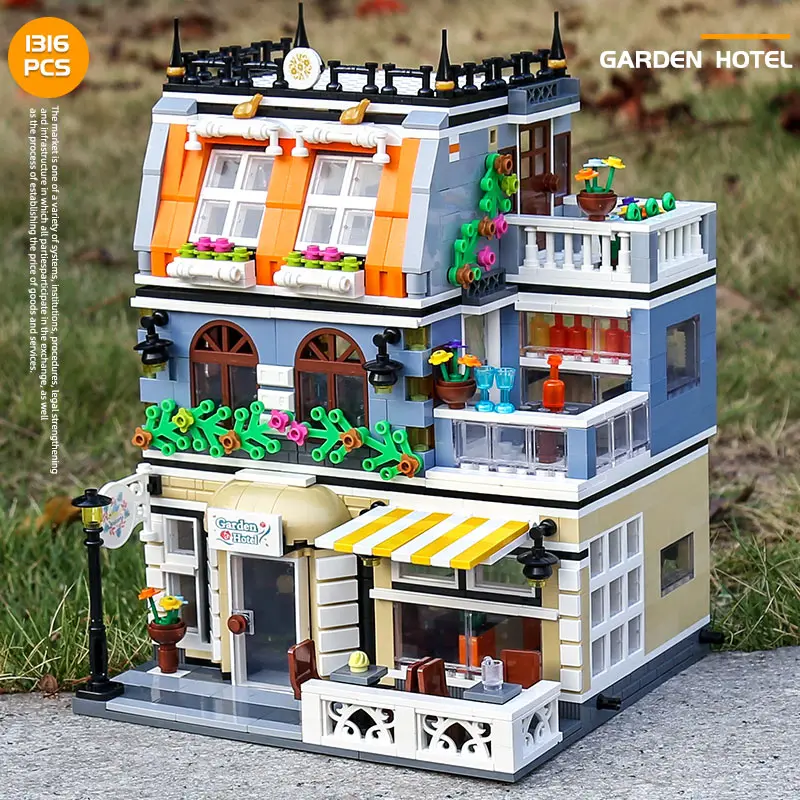 

Конструктор MOC «Сад» для отеля, конструктор для дома в стиле архитектуры, детские игрушки на день рождения, подарок для детей