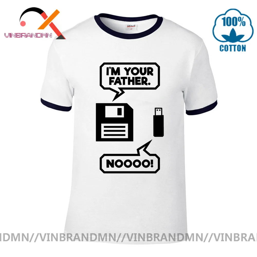 Новинка 2020 забавные мужские футболки nooo в стиле I'm your father с магнитной лентой и USB