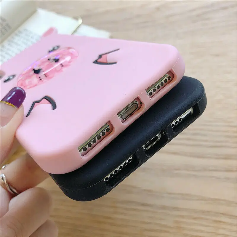 For iPhone XS Max XR 6/7/8 Plus Cute Cartoon Quicksand Liquid Soft Case Cover |