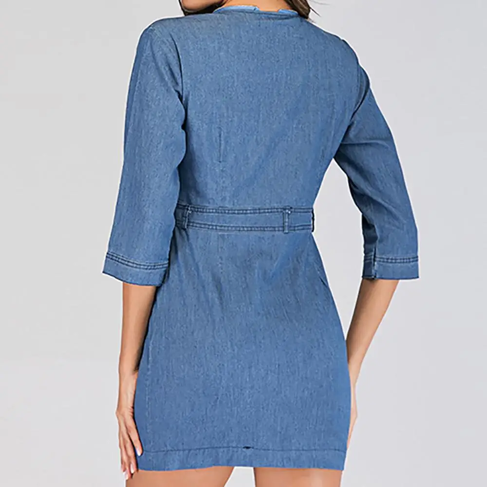 Бесплатная Страусиные вечерние платья женские джинсовые повседневное