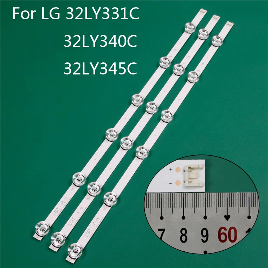 LED TV Illumination Part Replacement For LG 32LY340C-UA 32LY345C-ZA 32LY331C-ZA LED Bar Backlight Strip Line Ruler DRT3.0 32 A B