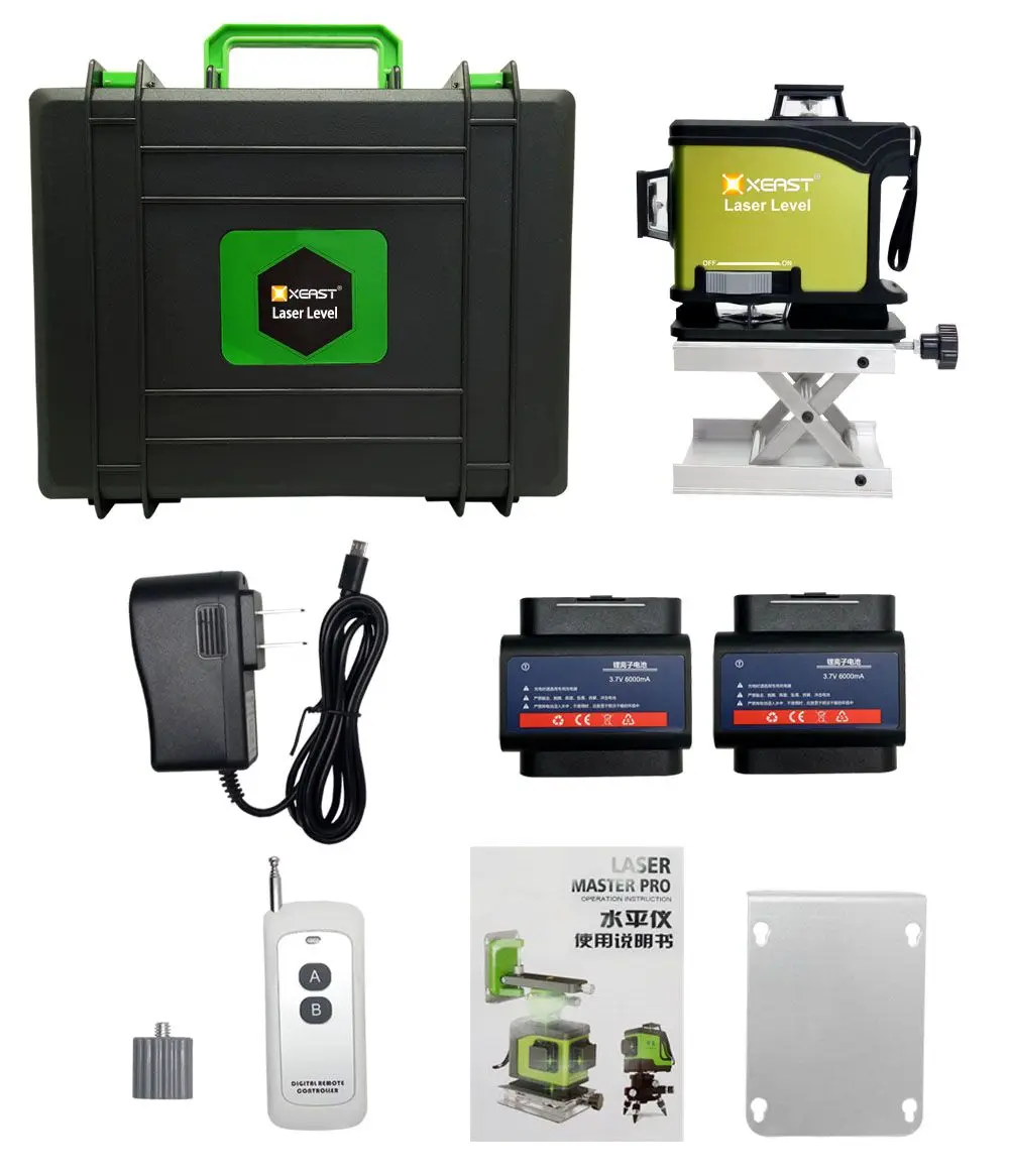 Новый 16 линий 4D лазерный уровень зеленая линия самонивелирующийся