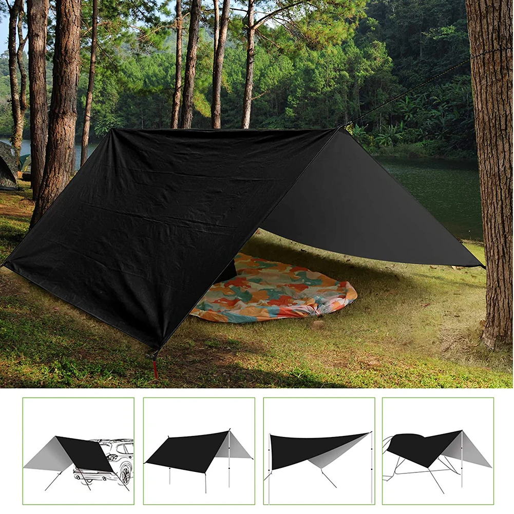 

Sun Shelter Tent Tarp For Beach Waterproof Shade Outdoor Camping Hammock Rain Fly Pool Tarpaulin Garden Hammock Awning Canopy