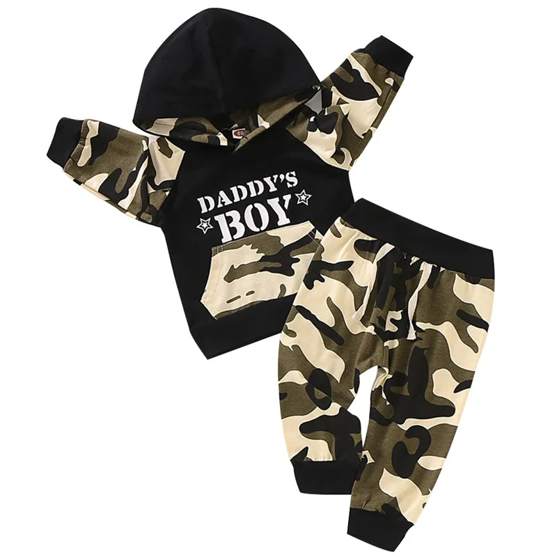 Осенний свитер для новорожденных мальчиков комплект камуфляжной расцветки