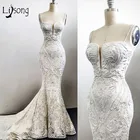 Женское свадебное платье It's yiiya, белое кружевное платье с юбкой годе на лето 2019