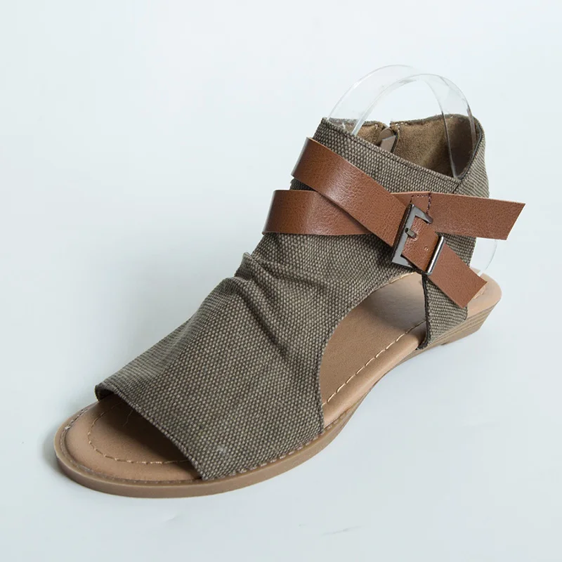 Женские сандалии размера плюс Большие размеры 36 42 Женская обувь на танкетке