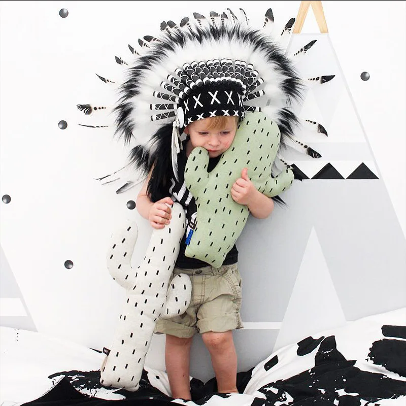 New Indian Chief Feather Headdress Children's Party Hat Crown Headband Home Decoration | Детская одежда и обувь