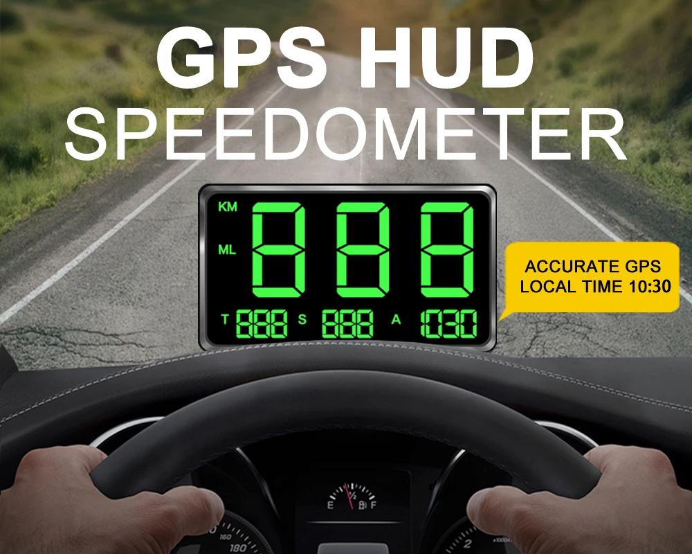 Цифровой автомобильный измеритель скорости GPS HUD с большим дисплеем 4 5 дюйма
