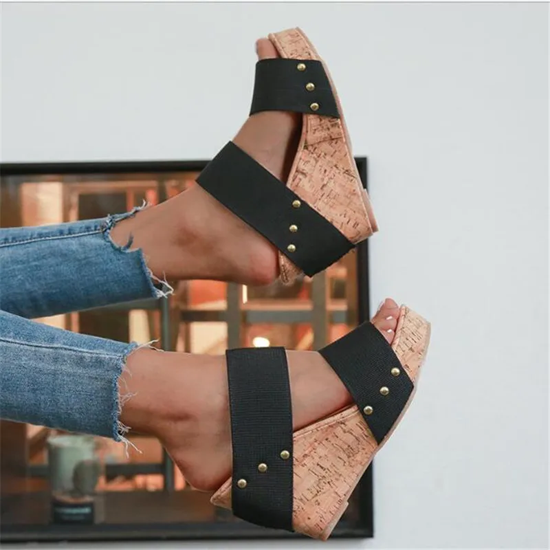 

Leisure big size 43 Women comfortable Wedges Shoes 2021 On Stock Summer Sandals Woman Platform High Heels Shoes Woman