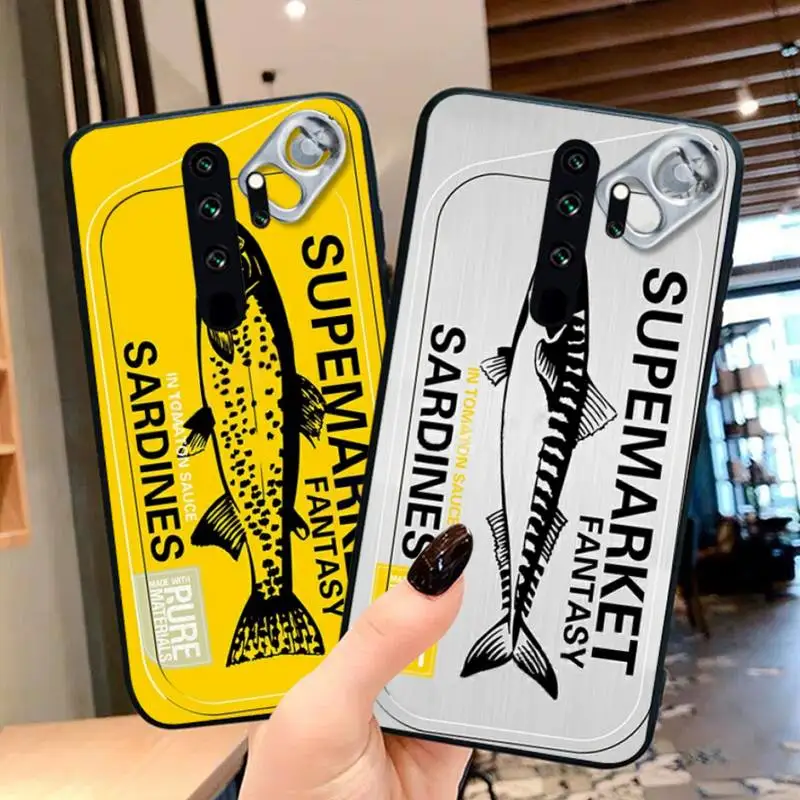 

Cute Supermarket Fantasy Sardines Fish Phone Case for Redmi 9A 8A 7 6 6A Note 9 8 8T Pro Max Redmi 9 K20 K30 Pro