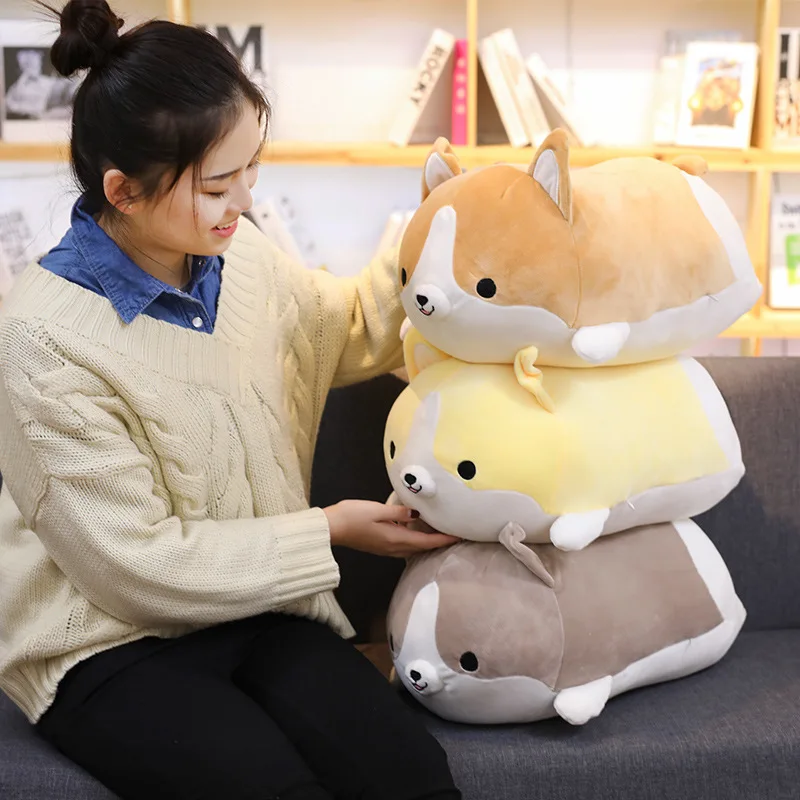 

1 Pc 35-60Cm Cute Corgi Plush Toy Cartoon Plush Animal Pillow Christmas Gift Children Home Sleeping Pad Valentine Day Gift