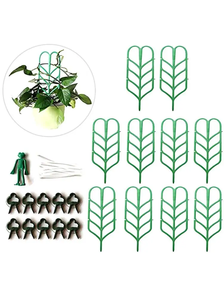 Садовые палочки для скалолазания пластиковые штабелируемые формы листьев мини