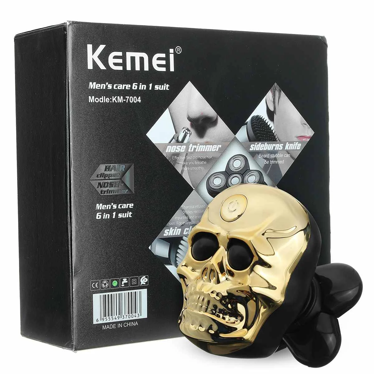 

11PCS/Sets 5D Suspension Electric Shaver Nose cleaner Rechargeable Shaving Machine Beard Hair Body Cutter 5Heads Halloween Gift