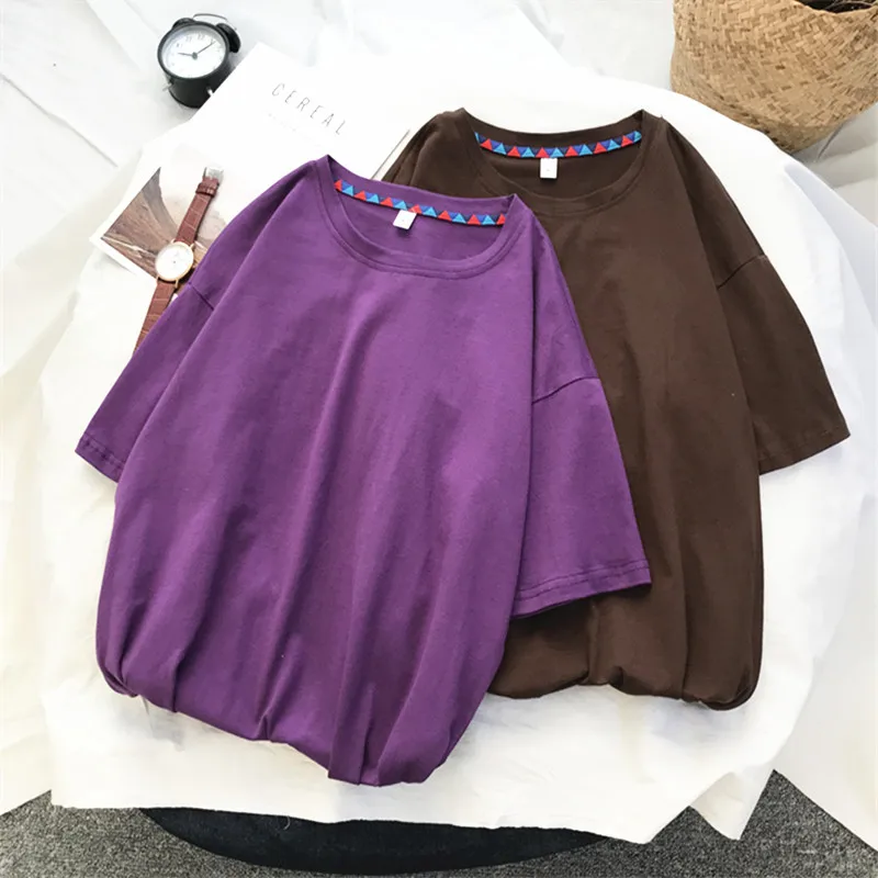 Мужская хлопковая футболка свободная Однотонная с коротким рукавом модель 5xl